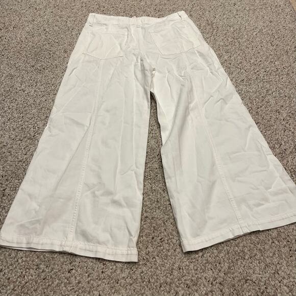 NWT Madewell Wide Sweep Trouser Sz 30 Airy Denim Tile White Casual 28" Inseam - Picture 6 of 6